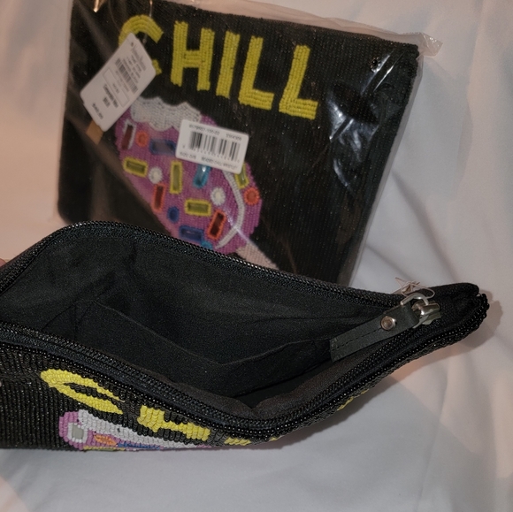 Neiman Marcus Hand Beaded CHILL Clutch - Picture 3 of 6